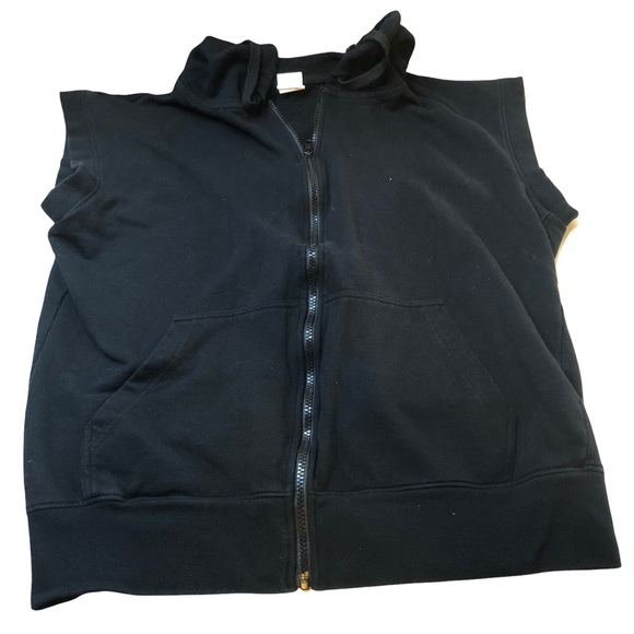 Men’s Sleeveless Workout Muscle Hoodie, full zip, Kangaroo Pockets, Sexy SZ M - Picture 7 of 10